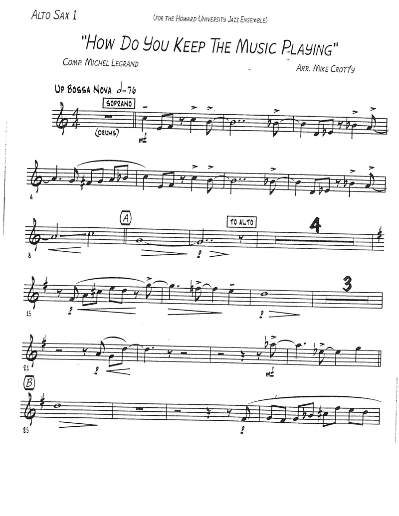 How Do You Keep The Music Playing score preview
