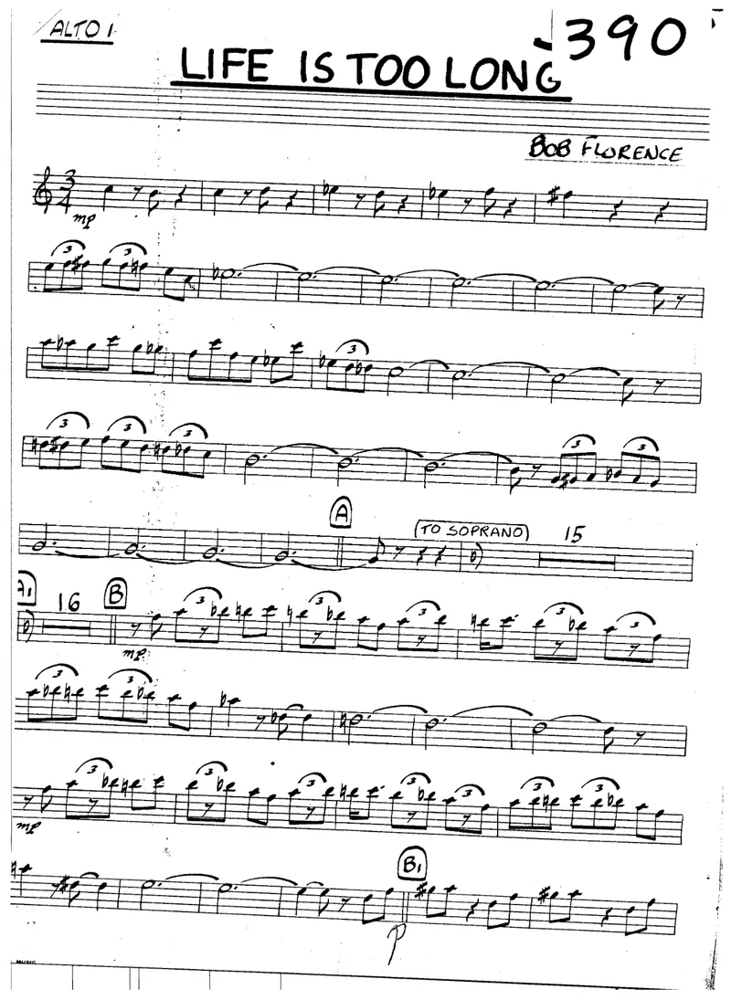 Life Is Too Long score preview