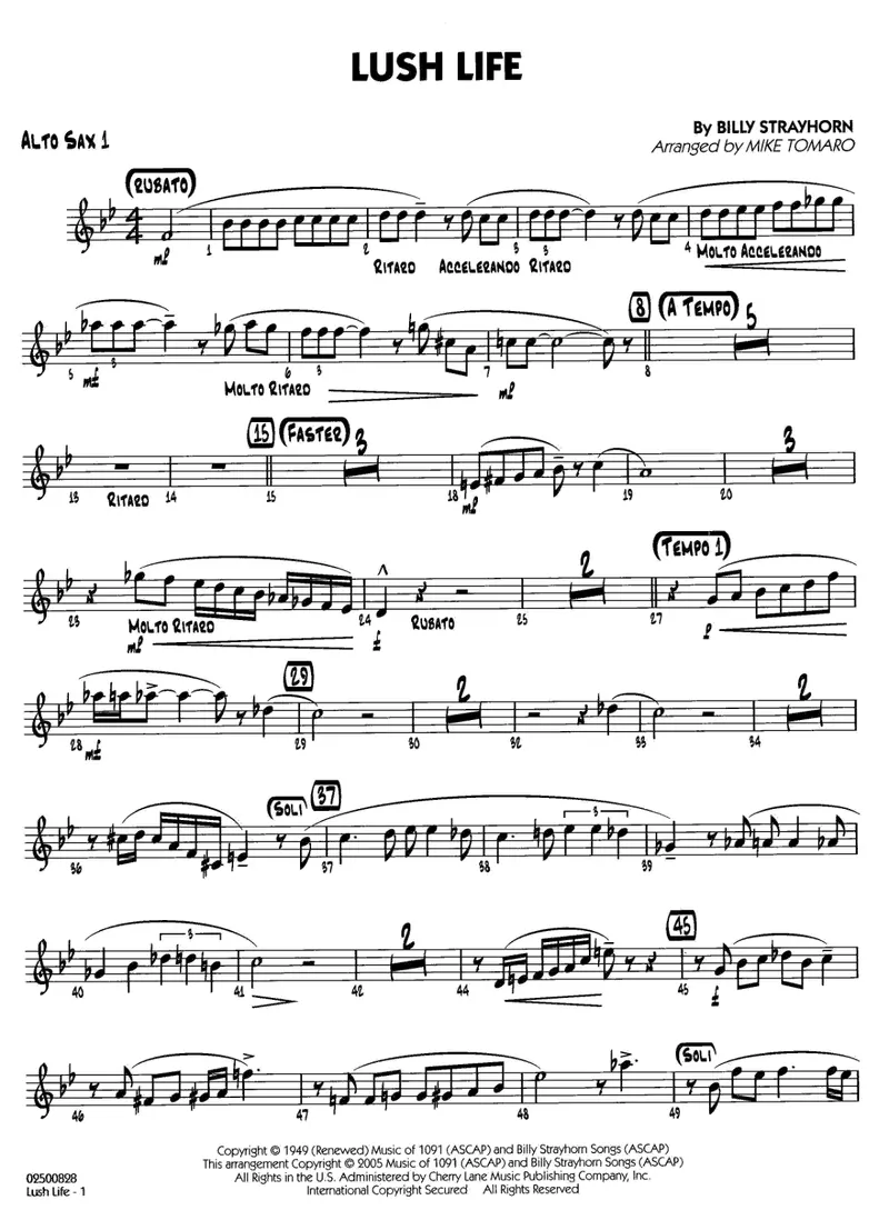 Lush Life [M.Tomaro] score preview