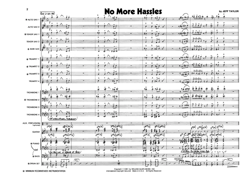 No More Hassles score preview