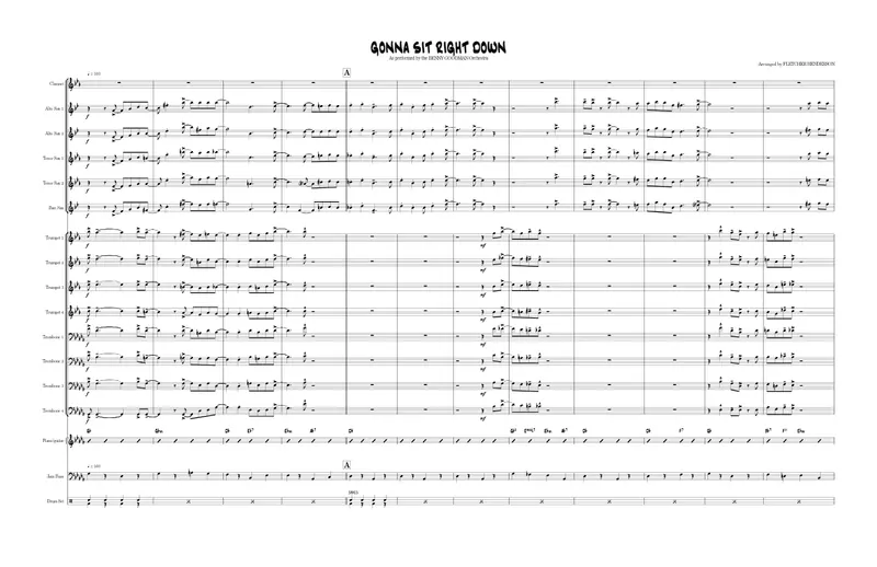 I'm Gonna Sit Right Down score preview