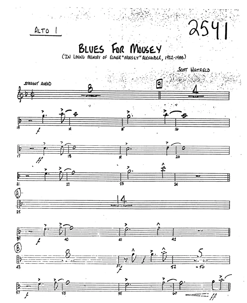 Blues For Mousey score preview