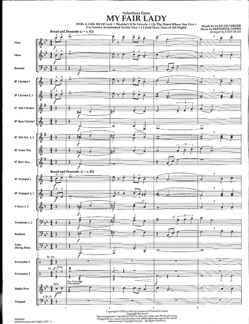 My Fair Lady score preview