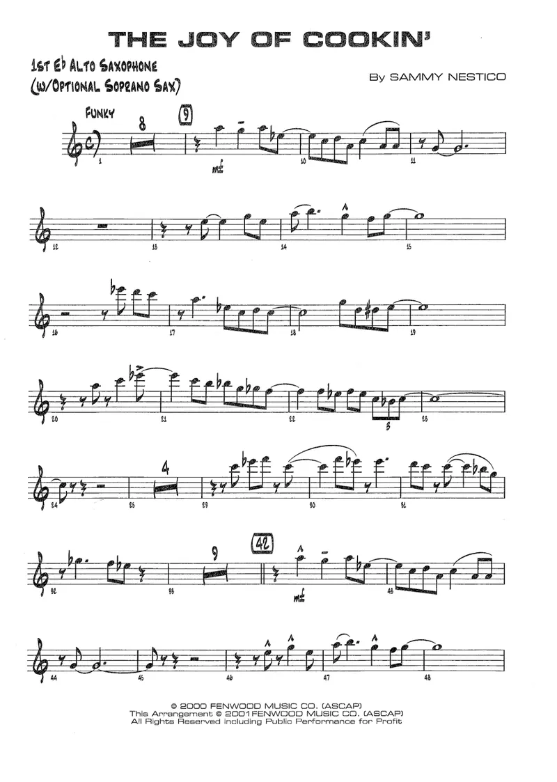 The Joy Of Cookin' score preview