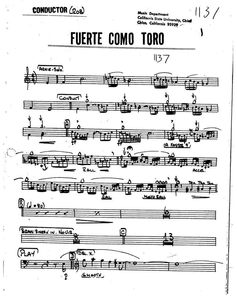 Fuerte Como Toro (R. McConnell) Boss Brass score preview