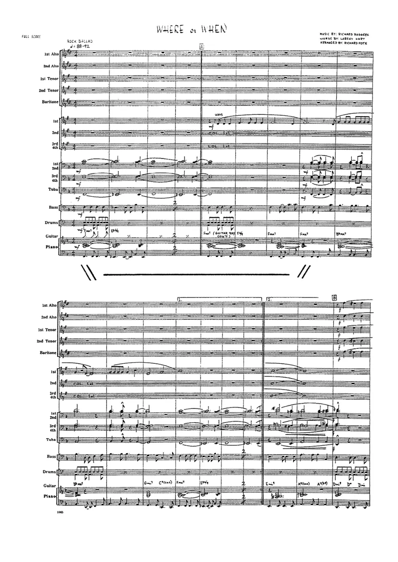 Where Or When score preview