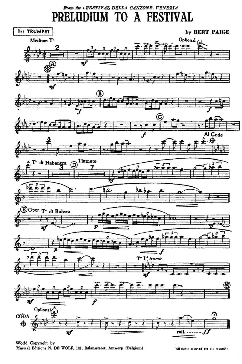 Preludium To A Festival score preview