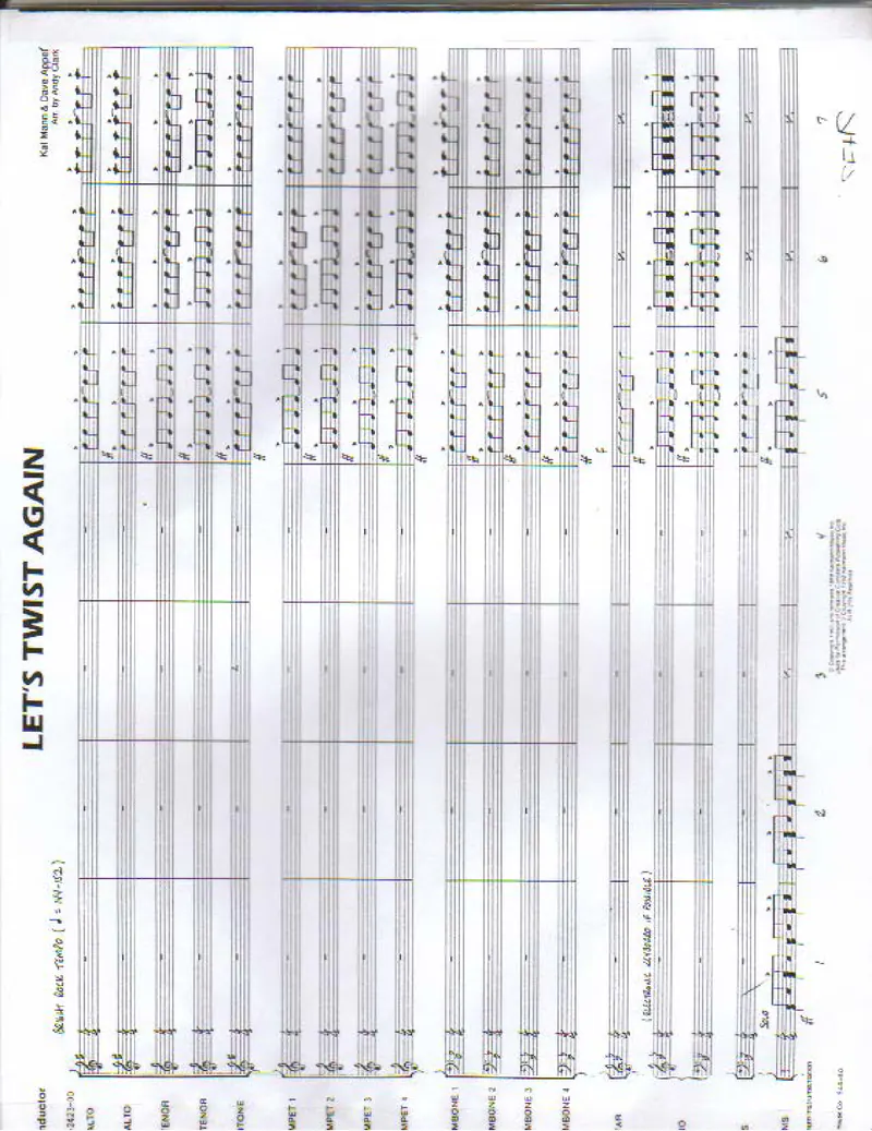 Let's Twist Again score preview
