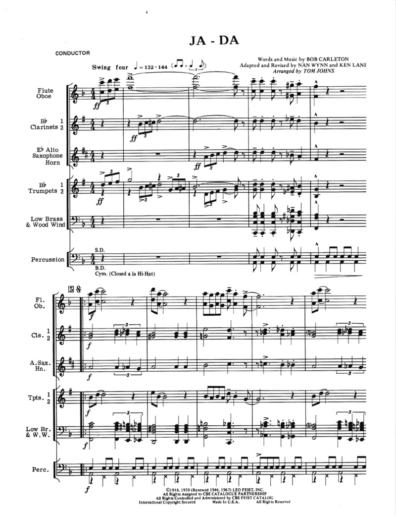 Ja-Da score preview