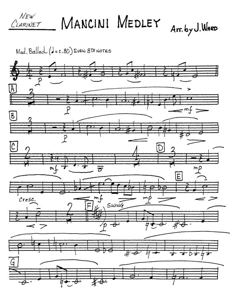 Mancini Medley score preview