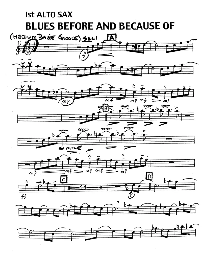 Blues Before And Because Of score preview
