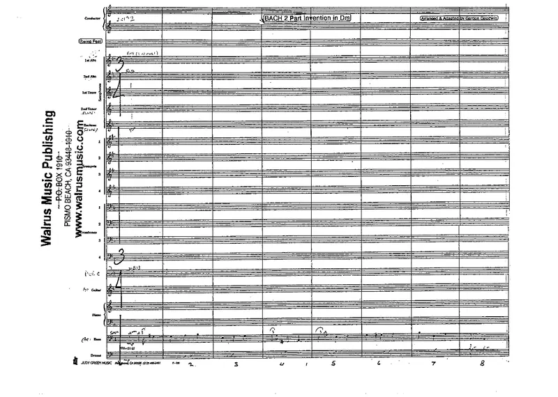 Bach 2 Part Inventions score preview
