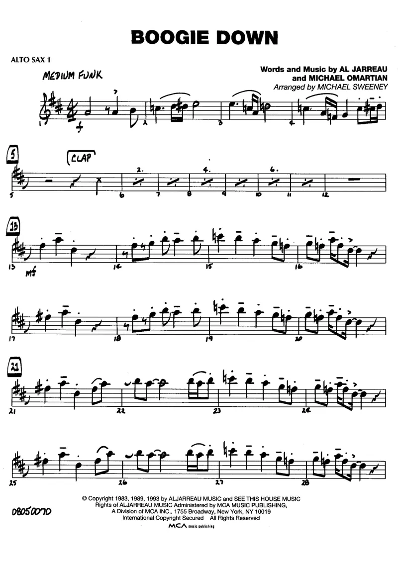 Boogie Down [M.Sweeney] score preview