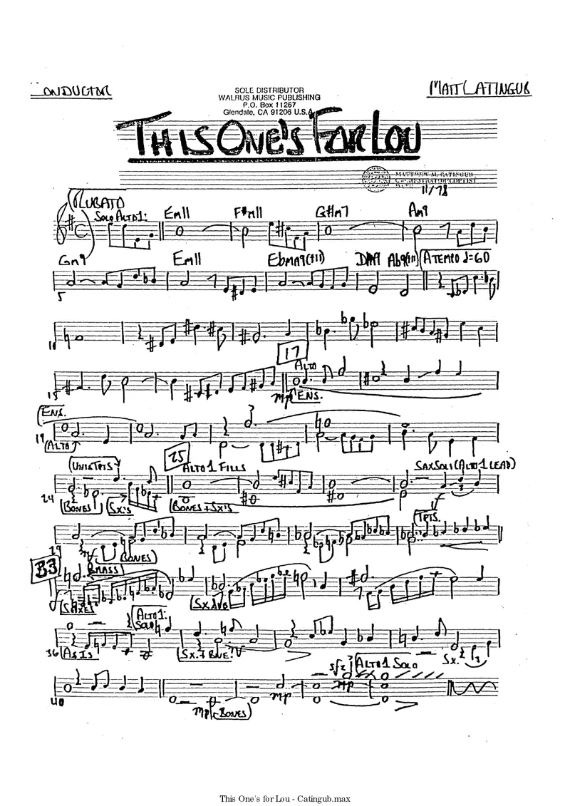 This One's For Lou score preview