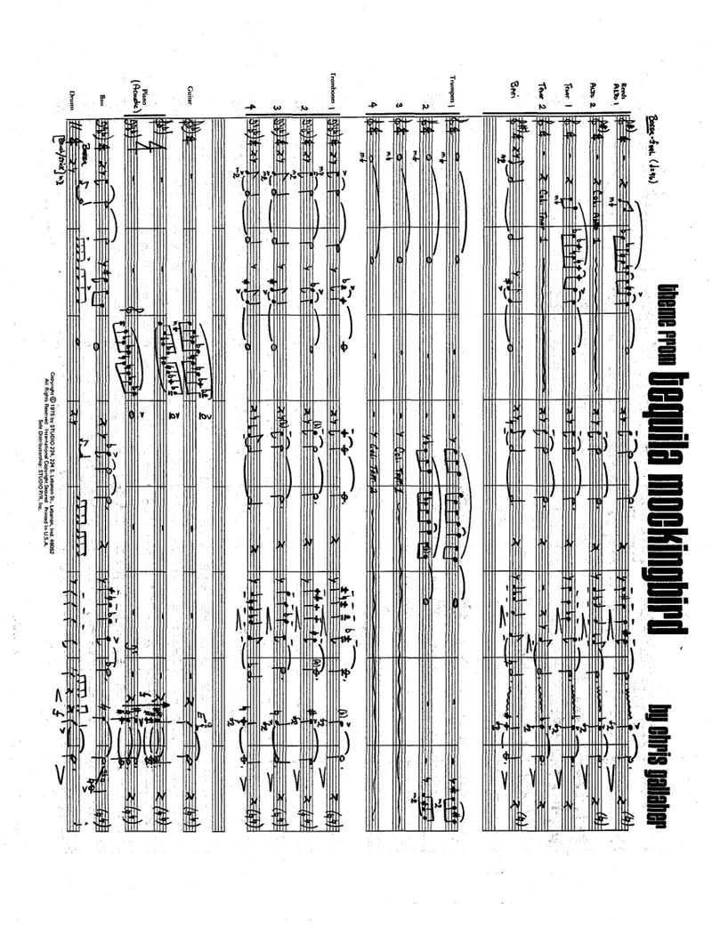 Theme From Tequila Mockingbird score preview