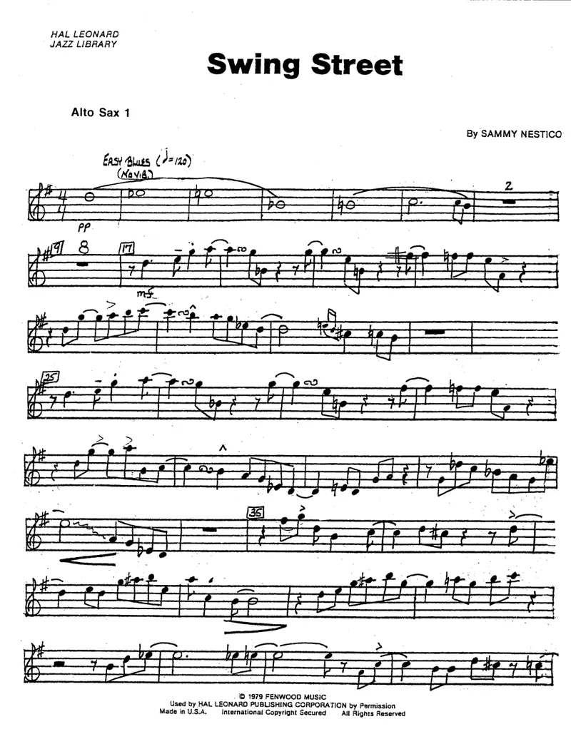 Swing Street score preview
