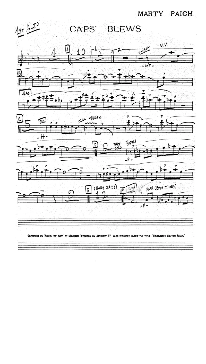 Cap's Blews score preview
