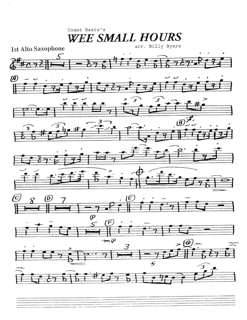 The Wee Small Hours score preview