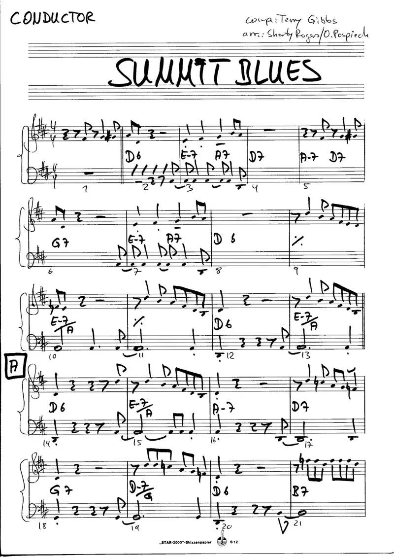 Summit Blues score preview