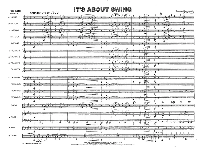 It's About Swing score preview