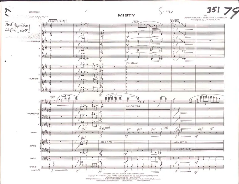Misty score preview