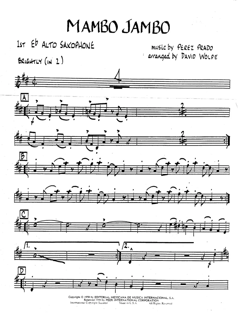 Mambo Jambo score preview