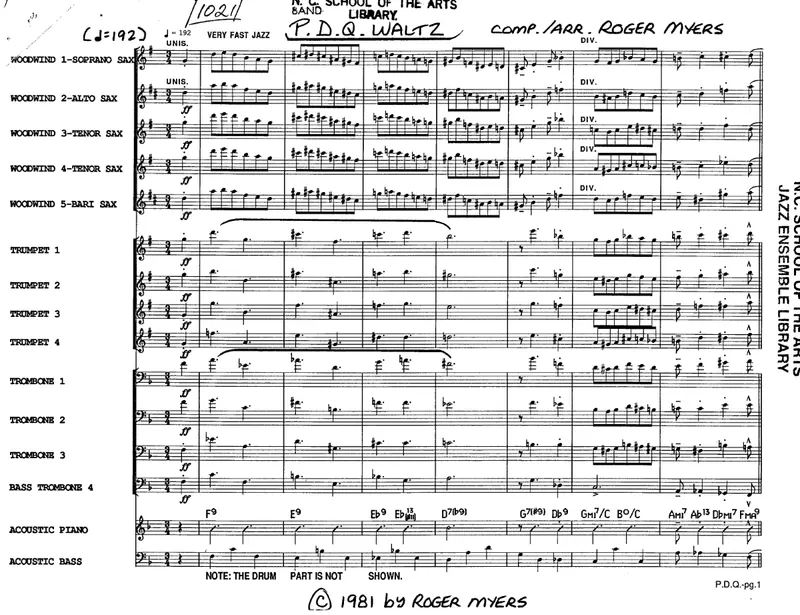 P.D.Q. Waltz score preview