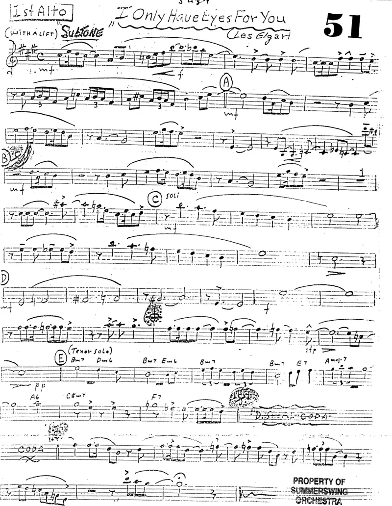 I Only Have Eyes For You score preview