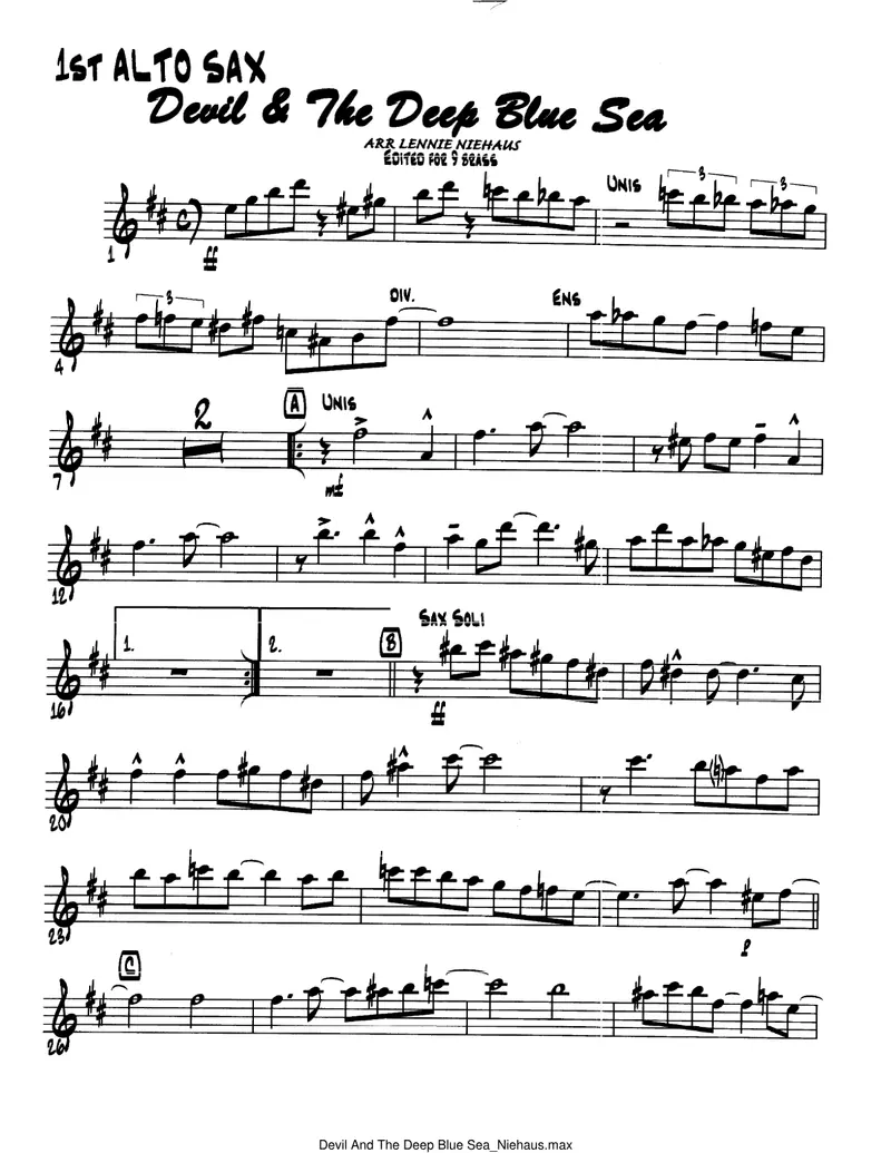 Devil And The Deep Blue Sea score preview