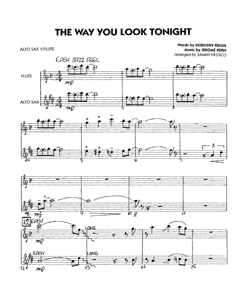The Way You Look Tonight score preview