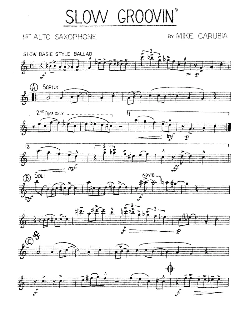 Slow Groovin' score preview