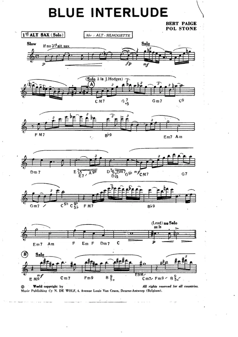 Blue Interlude score preview