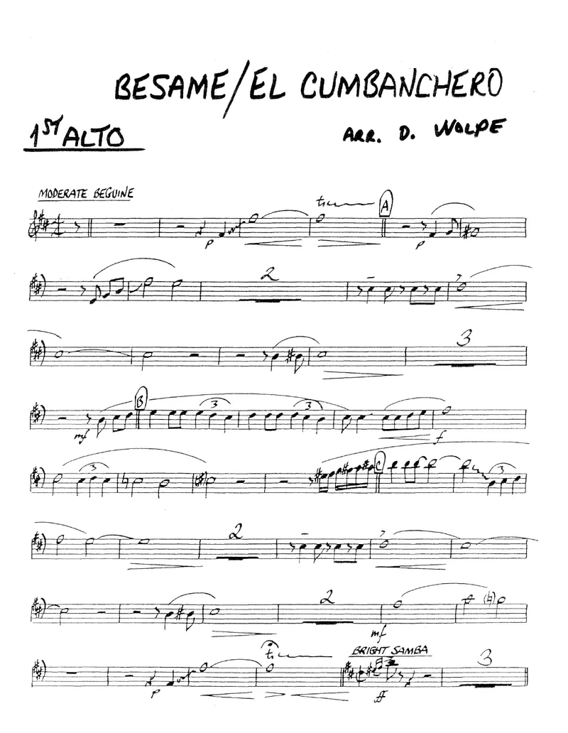 Besame -El Cumbanchero score preview
