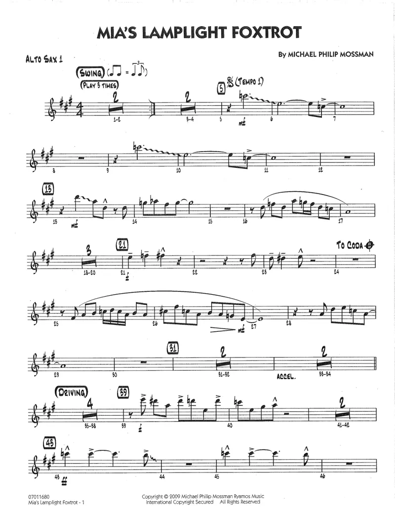 Mia's Lamplight Foxtrot score preview