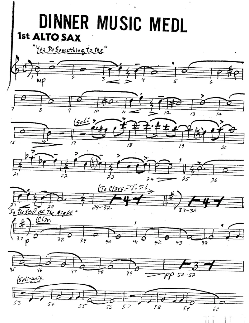 Dinner Music Medley score preview