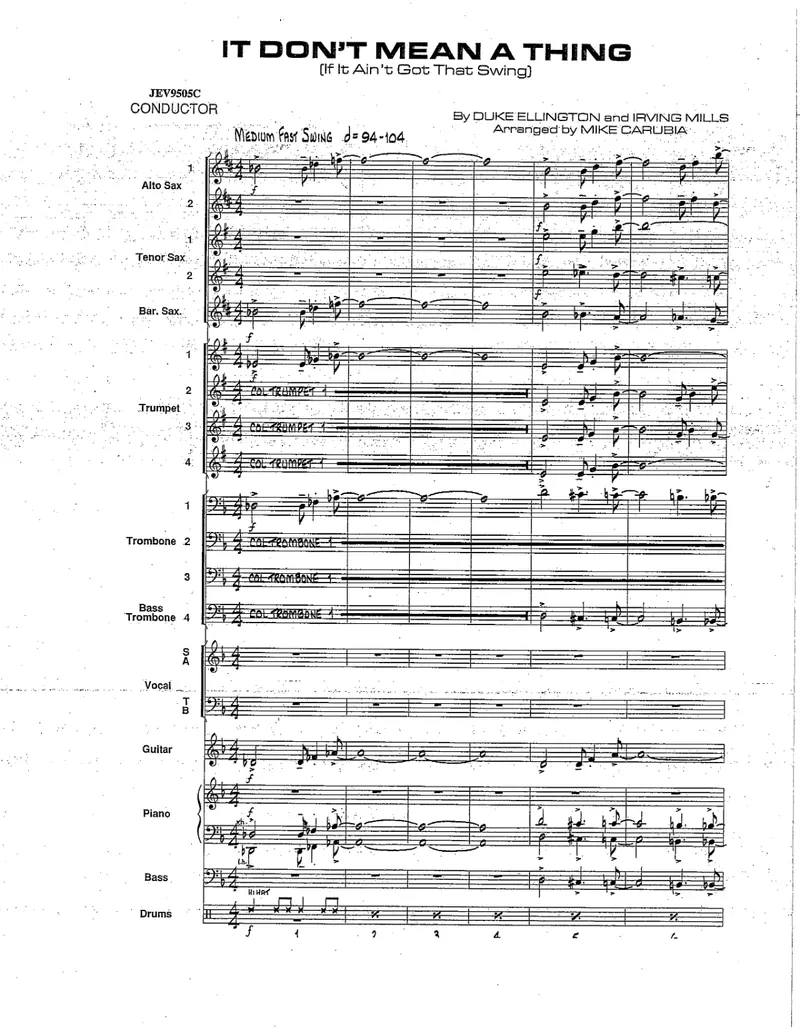 It Don't Mean A Thing score preview