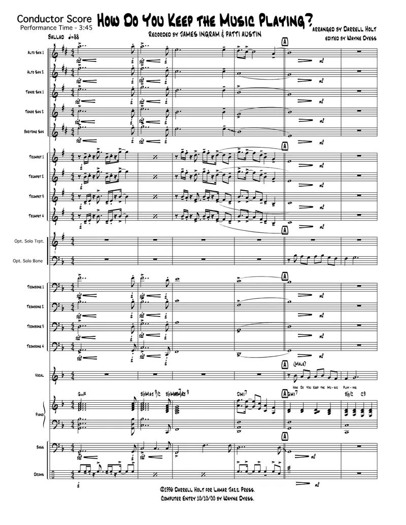 How Do You Keep The Music Playing score preview