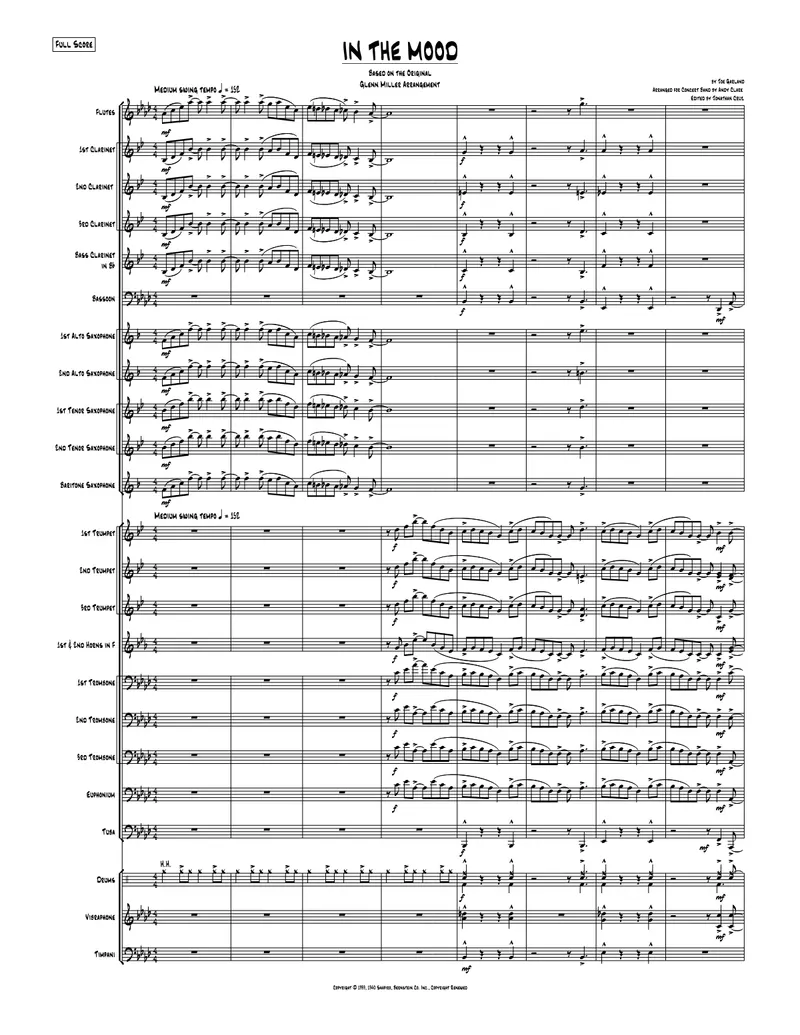 In The Mood score preview