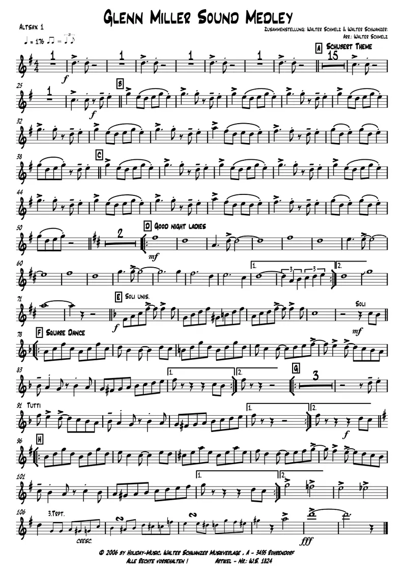 Glenn Miller Sound Medley score preview