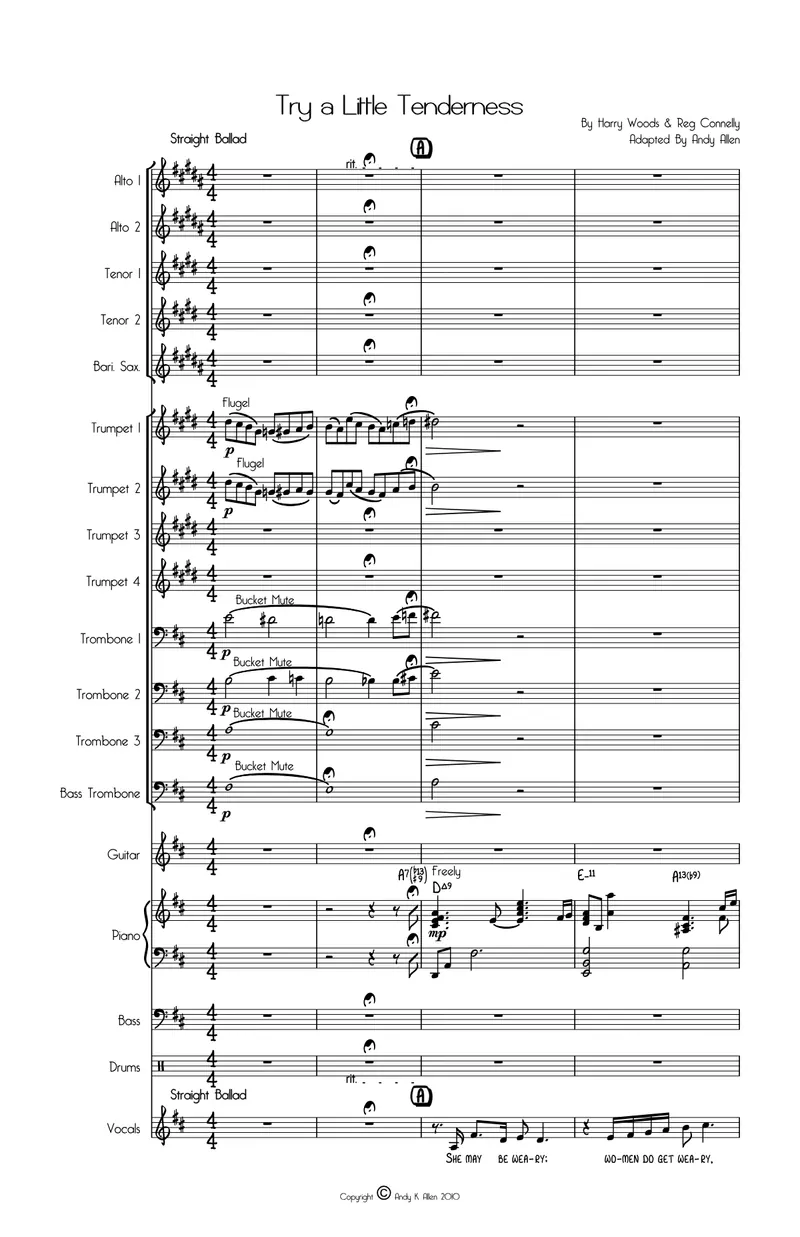 Try A Little Tenderness score preview