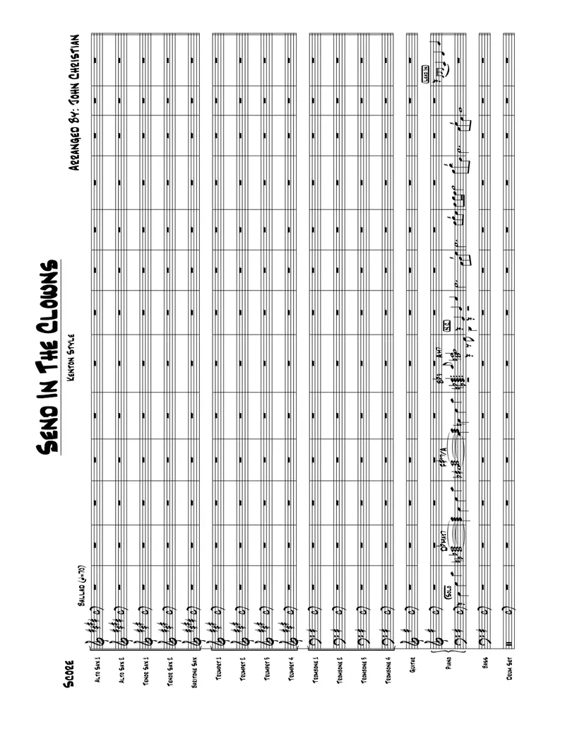 Send In The Clowns score preview
