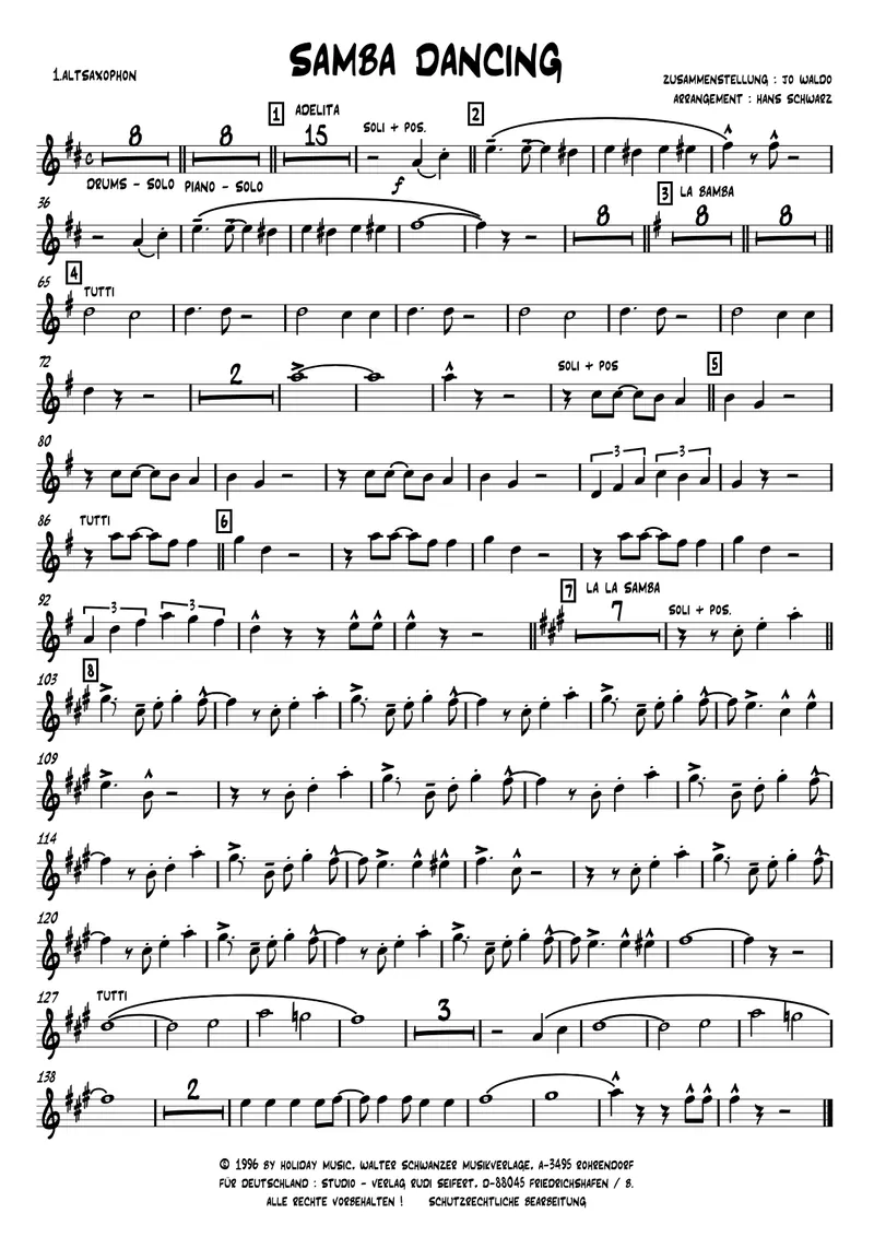Samba Dancing score preview