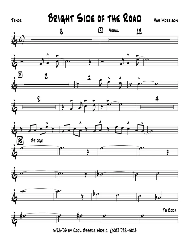 Bright Side Of The Road score preview