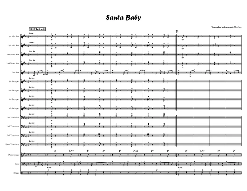 Santa Baby score preview