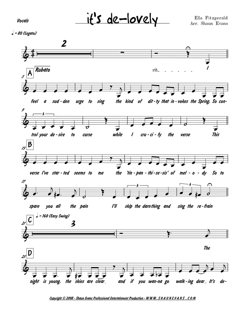 It's De-Lovely score preview