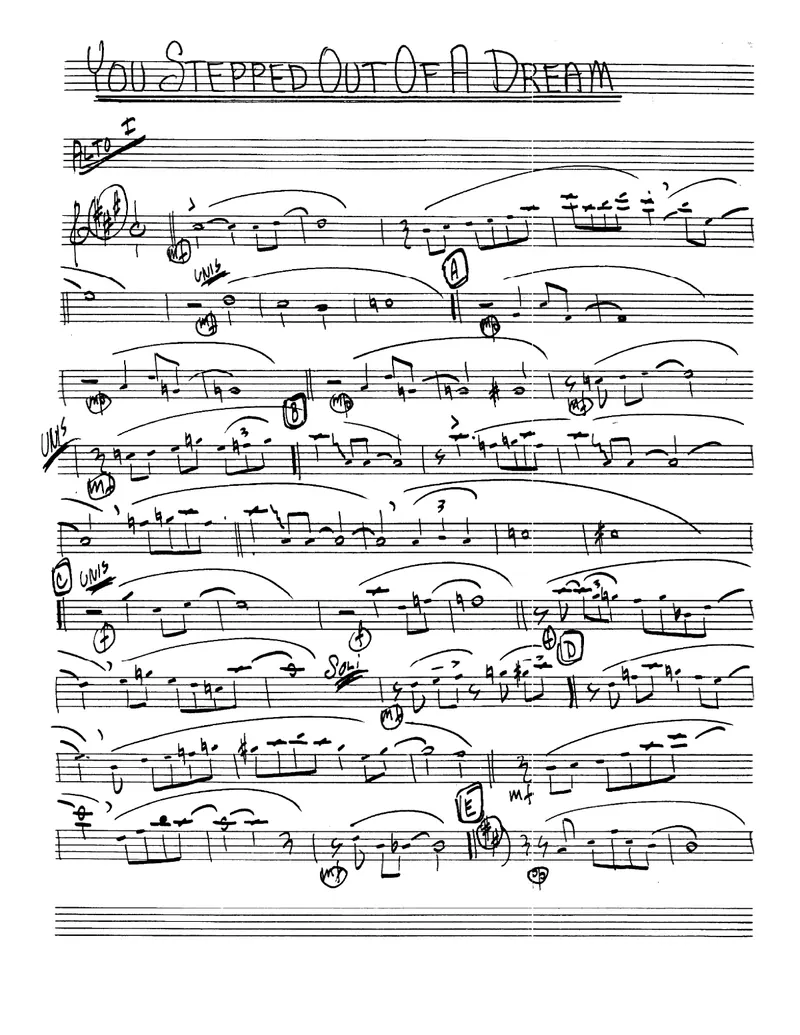 You Stepped Out Of A Dream score preview