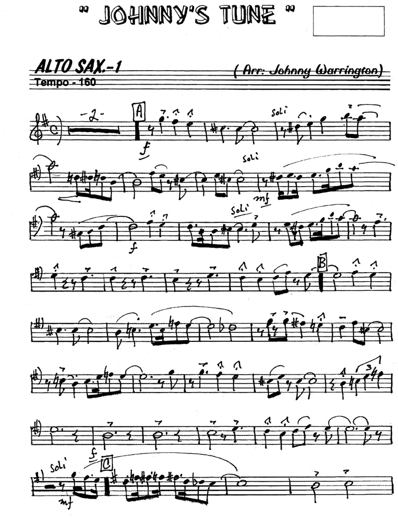 Johnny's Tune score preview