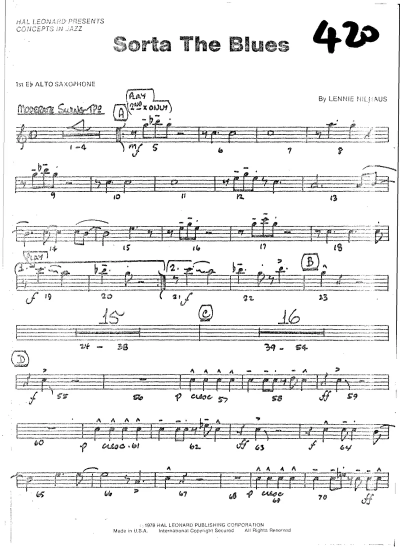 Sorta The Blues score preview