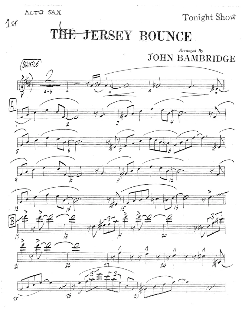 The Jersey Bounce score preview