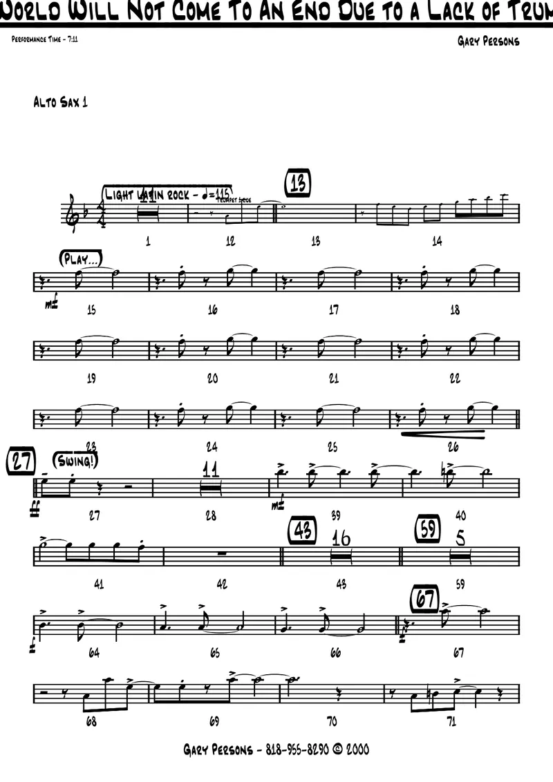 The World Will Not Lack Trumpeters score preview